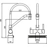 Смеситель для кухни GAPPO G4098-6 с водопадом, матовый черный